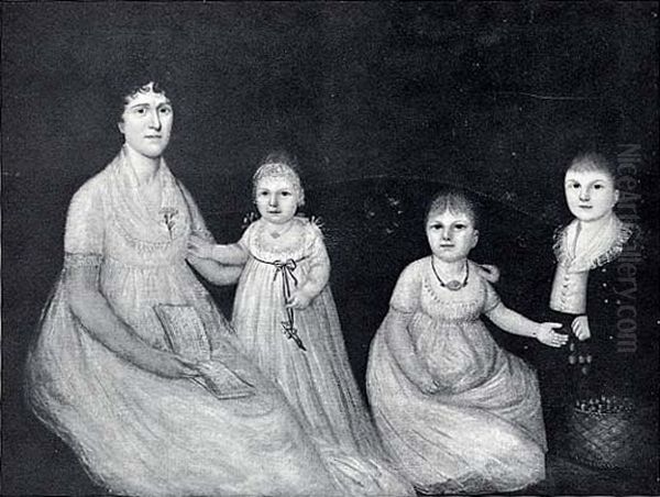 Kennedy Long Family Oil Painting by Joshua Johnson