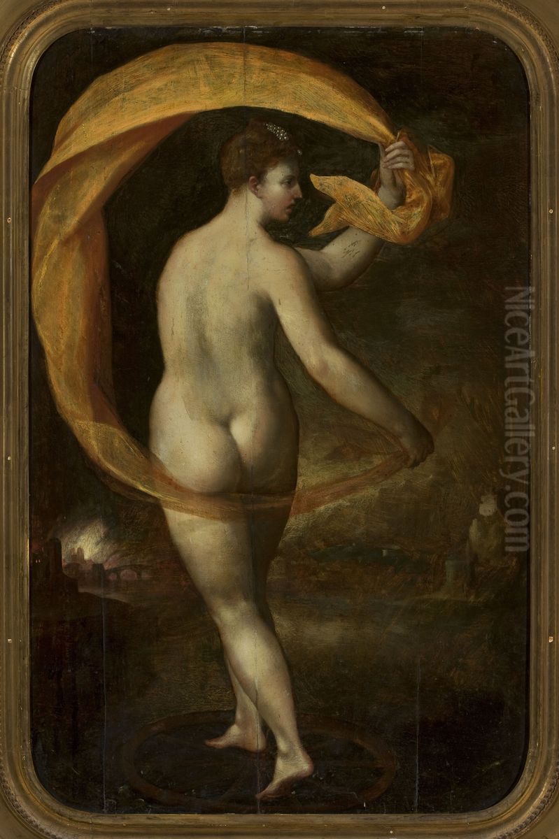 Alegoria Fortuny Oil Painting by Bartholomeus Spranger