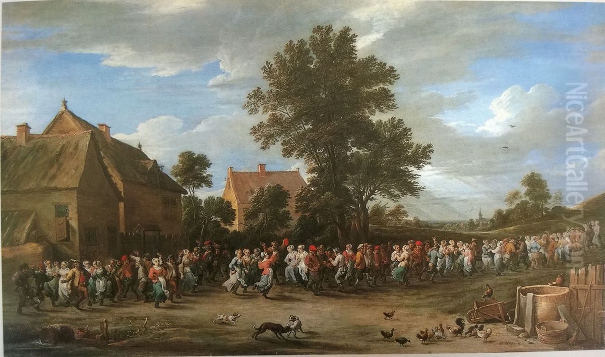 Village Dance Oil Painting by David Teniers the Younger
