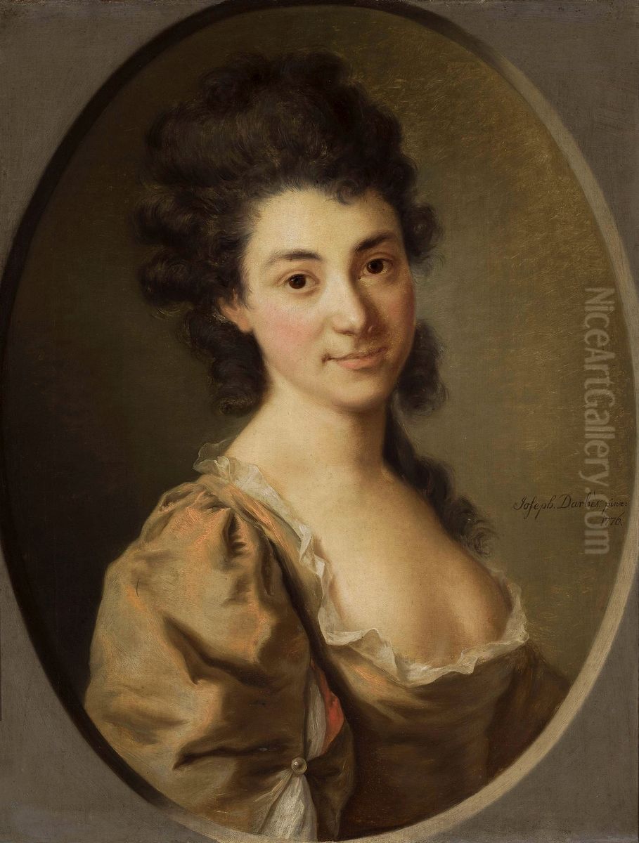 Portrait of a lady Oil Painting by Joseph Friedrich August Darbes