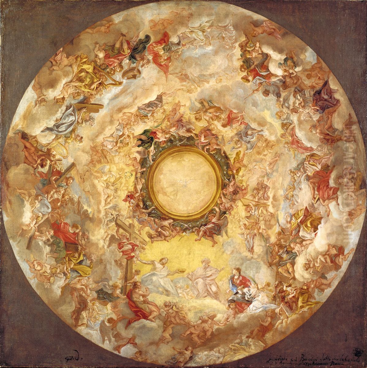 St. Agnes is Received into Heaven Oil Painting by Giovanni Battista Gaulli