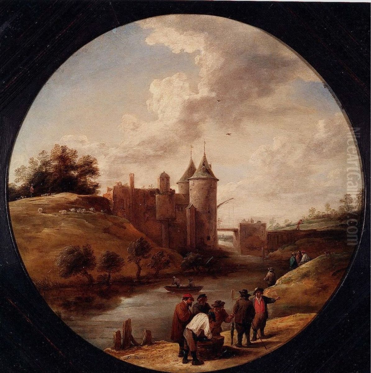 Landscape with Fishermen Oil Painting by David Teniers the Younger