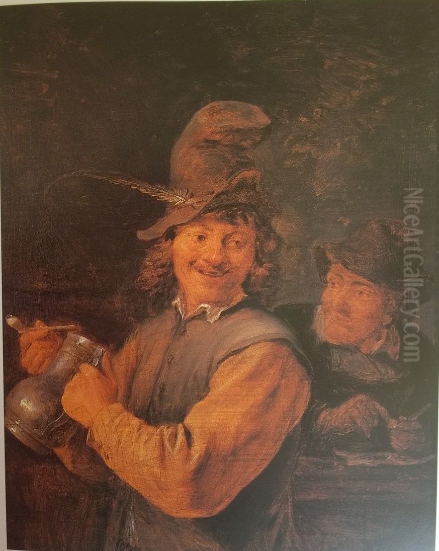 The Smoking Drinker Oil Painting by David Teniers the Younger