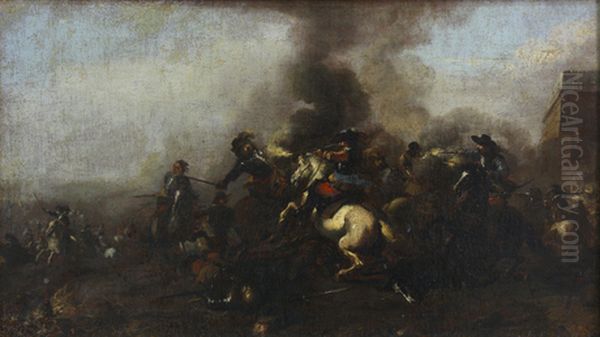 The battle Oil Painting by Jacques Courtois