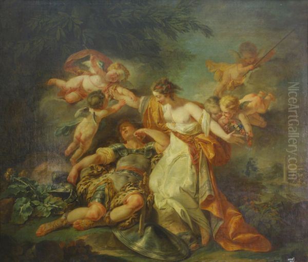 Rinaldo   and  Armida Oil Painting by Jean-Honore Fragonard