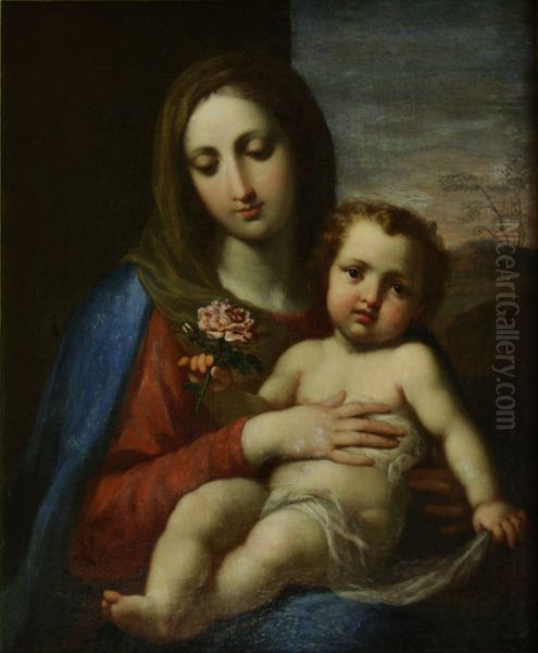 Saint Mary with Jesus Oil Painting by Elisabetta Sirani
