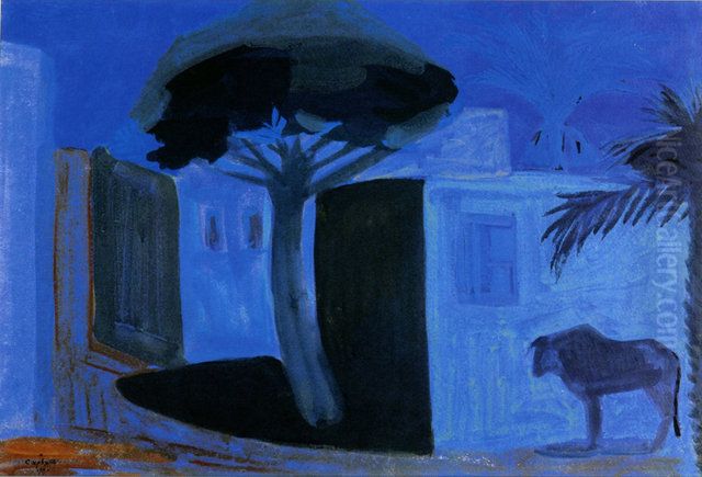 Night Landscape. Egypt Oil Painting by Martiros Saryan