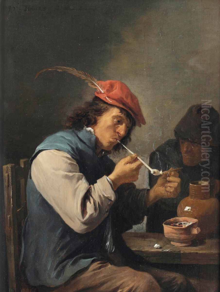 The Smoker Oil Painting by David Teniers the Younger