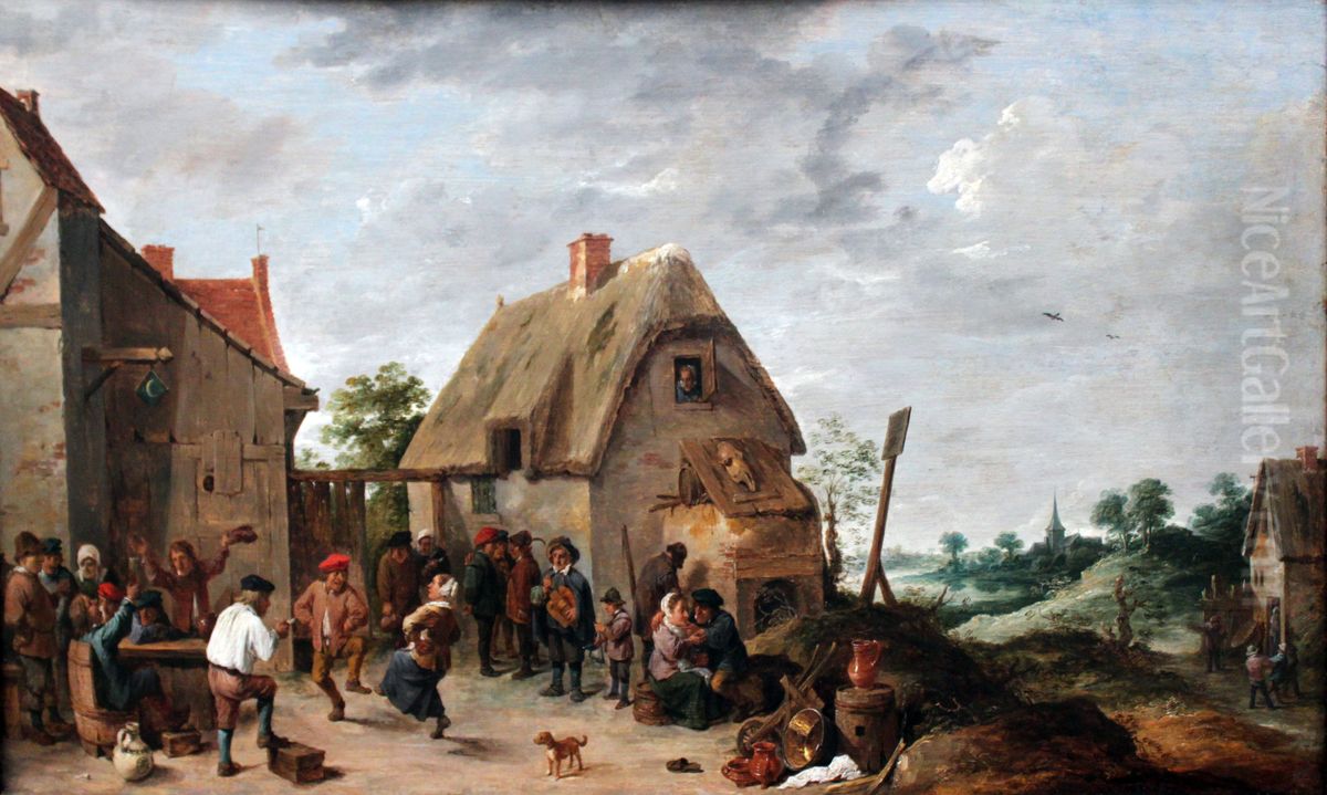 Flemish fair Oil Painting by David Teniers the Younger