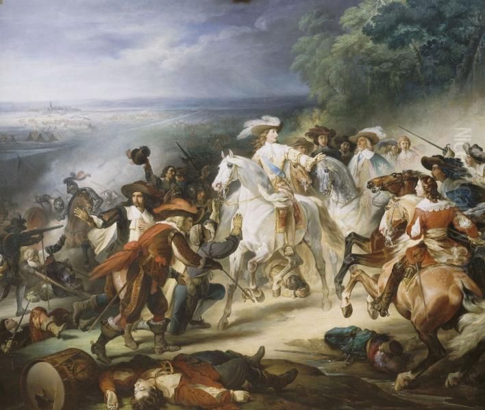 LaBataille de Rocroi, 19 mai 1643 Oil Painting by Francois Joseph Heim
