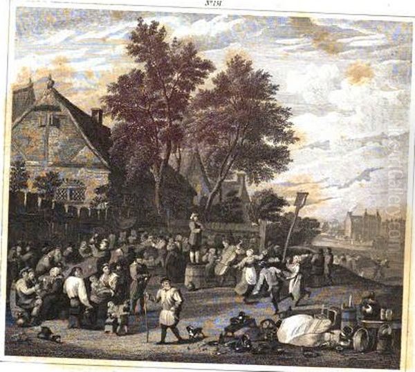 The Rent-Day Feast Oil Painting by David Teniers the Younger