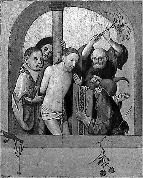 The Flagellation of Christ Oil Painting by Hieronymous Bosch