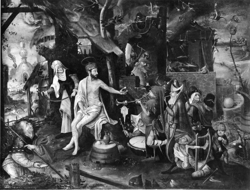 The Mocking of Job Oil Painting by unknown