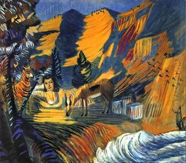 By the Sea. Sphinx. Oil Painting by Martiros Saryan