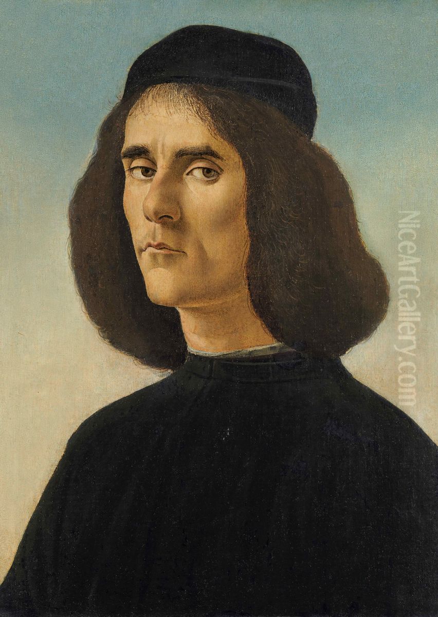 Portrait of Michael Tarchaniota Marullus Oil Painting by Sandro Botticelli