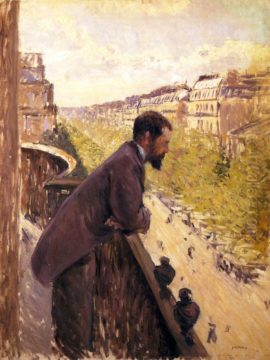 L'Homme au balcon Oil Painting by Gustave Caillebotte