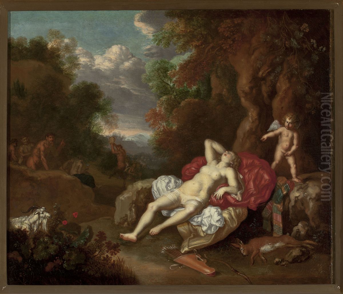 Sleeping Venus Oil Painting by Willem Van Mieris Leiden
