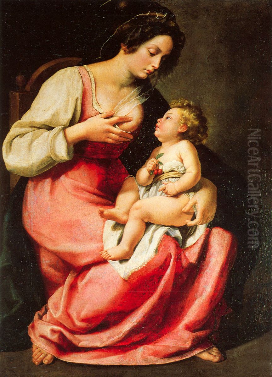 Virgin with the Child Oil Painting by Artemisia Gentileschi