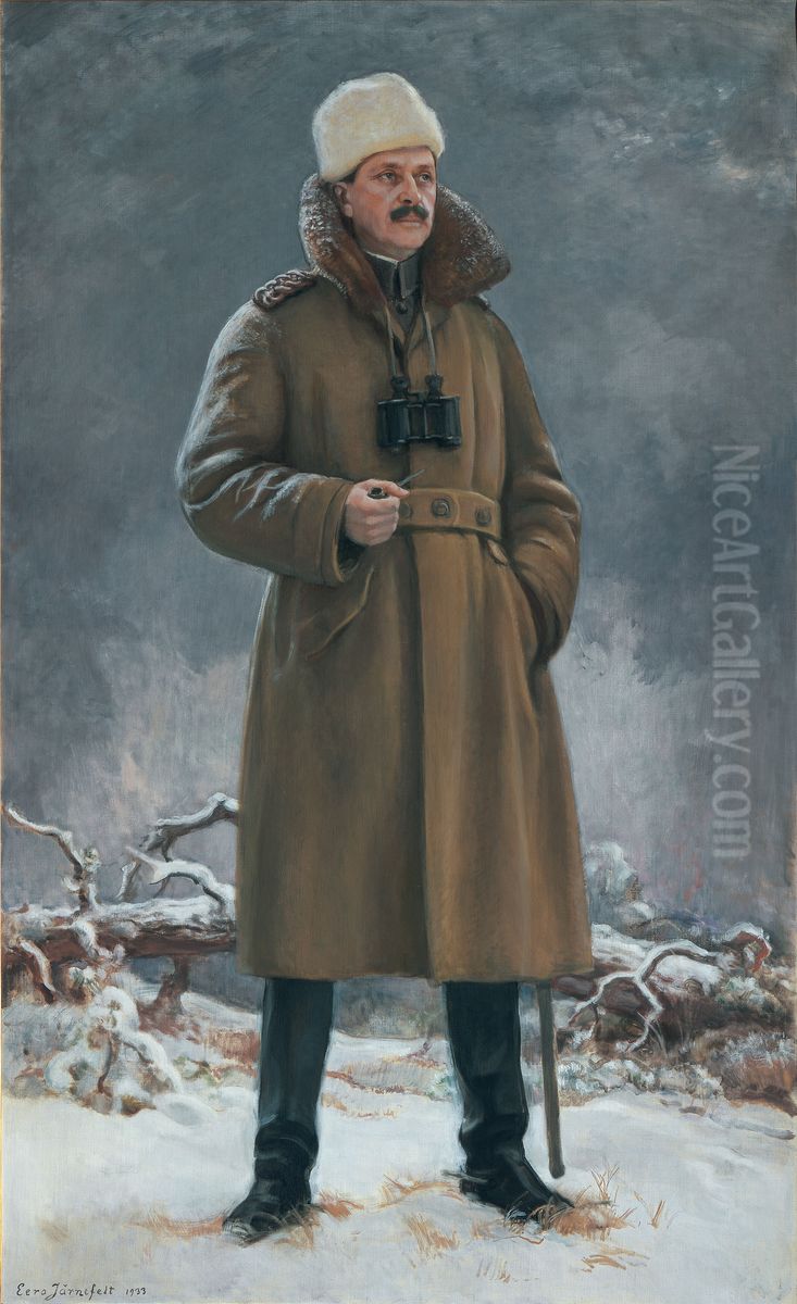 Carl Gustaf Emil Mannerheimin muotokuva Oil Painting by Eero Jarnefelt