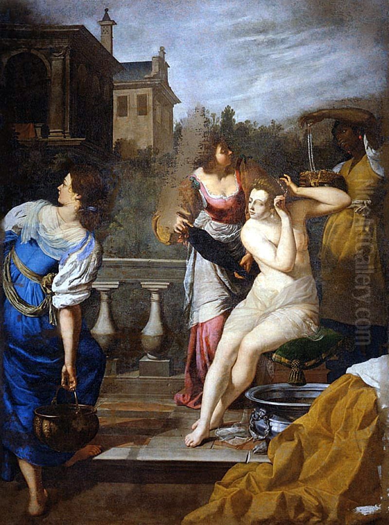 Davide e Betsabea Oil Painting by Artemisia Gentileschi
