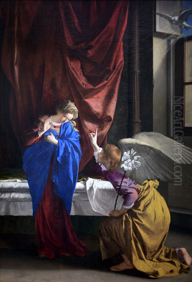 Annunciation Oil Painting by Orazio Gentileschi