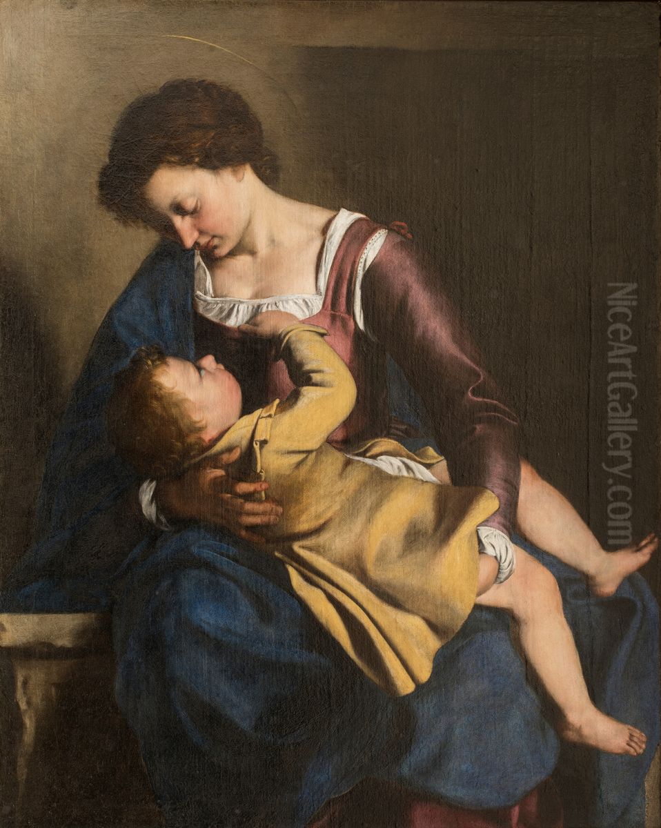 Madonna col Bambino Oil Painting by Orazio Gentileschi