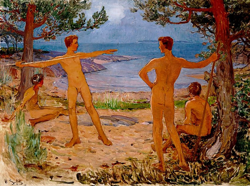 Spjutkastare Oil Painting by Venny Soldan-Brofeldt