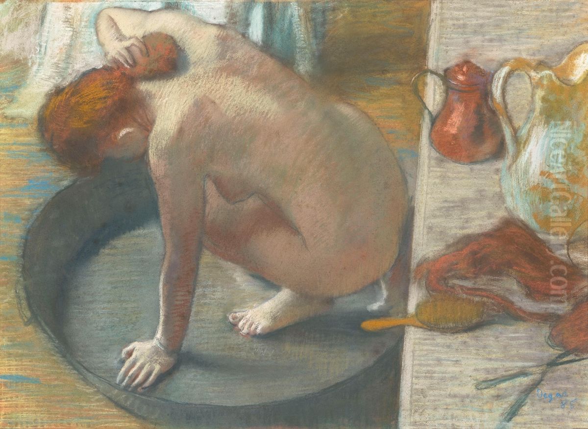 le tub Oil Painting by Edgar Degas