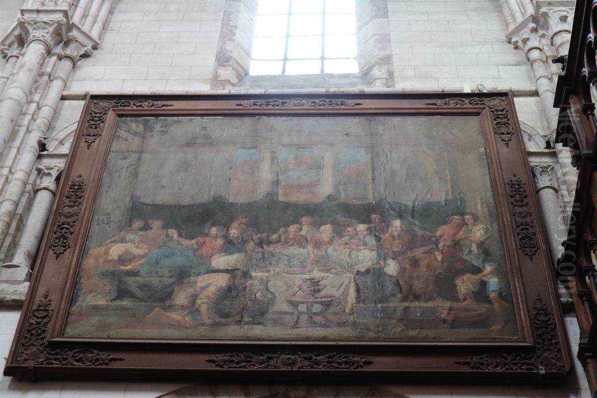 Pokuta lub posilek u Simona Oil Painting by Nicolas Poussin