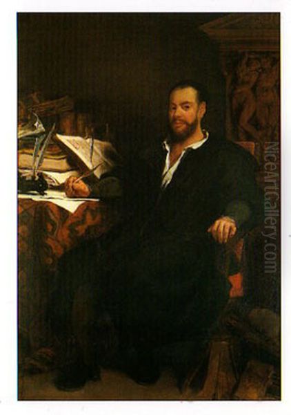 Portrait of Rabelais Oil Painting by Eugene Delacroix