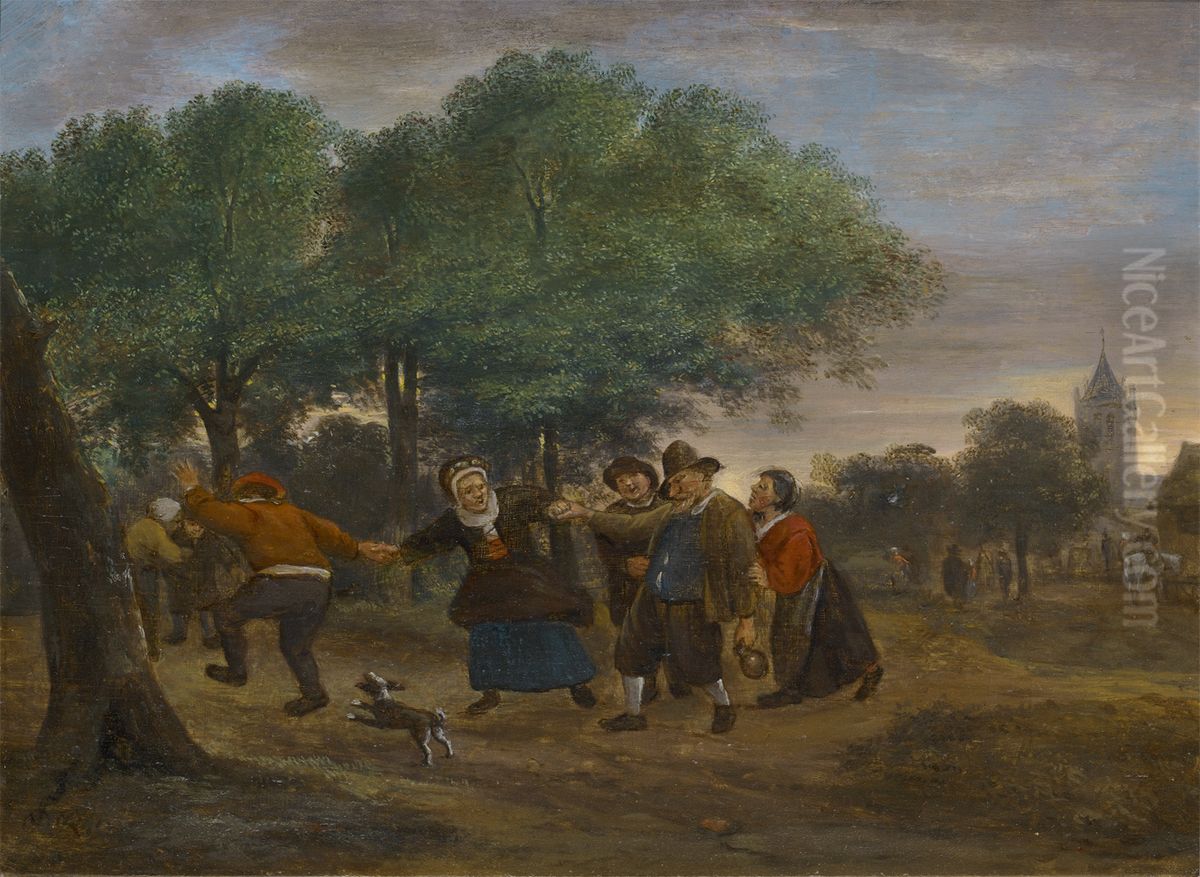 Under the Influence outside Voorschoten Oil Painting by Jan Steen