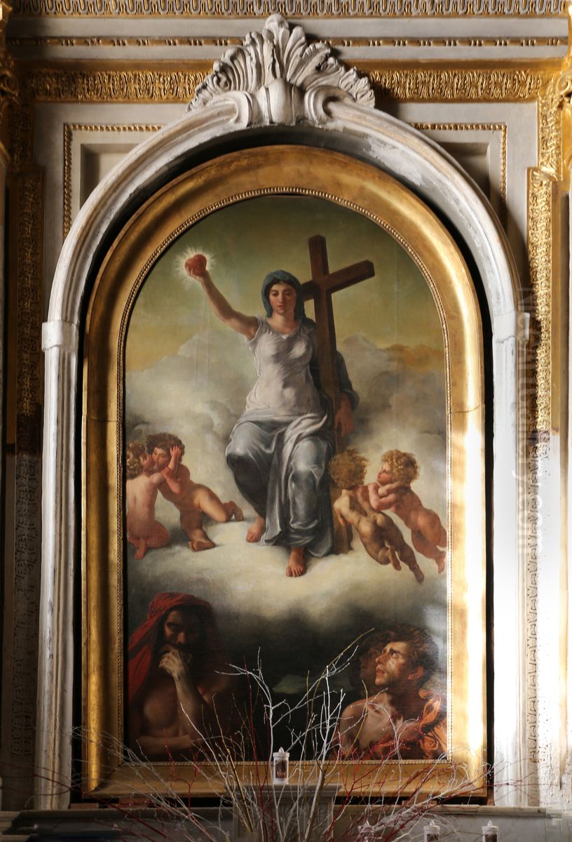 le Triomphe de la religion, Vierge au Sacre-Coeur Oil Painting by Eugene Delacroix