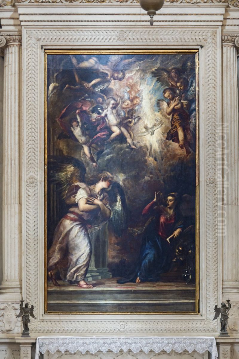 Annunciation Oil Painting by Titian