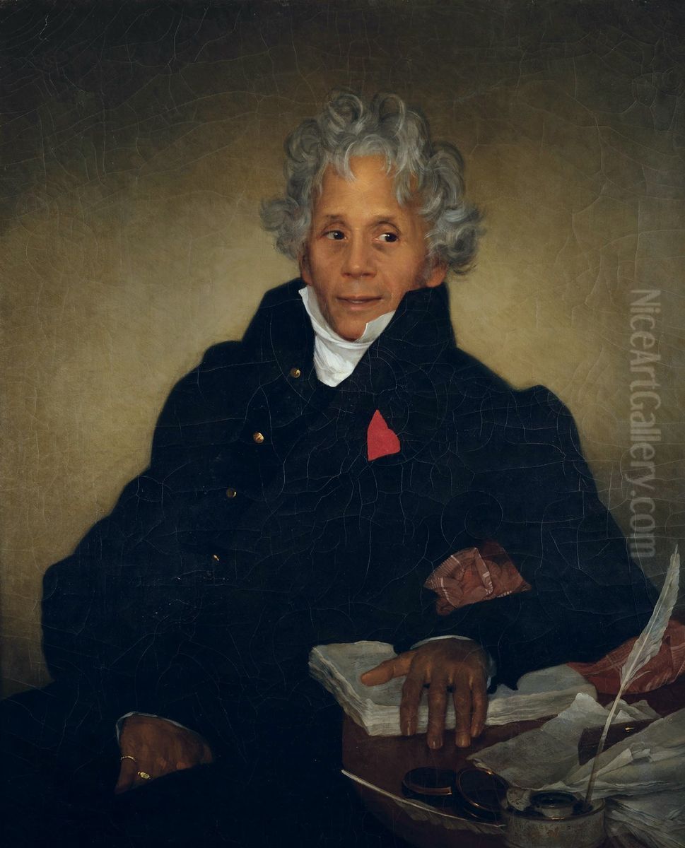 Portrait of Fournier Pescay Oil Painting by Augustine Cochet de Saint-Omer