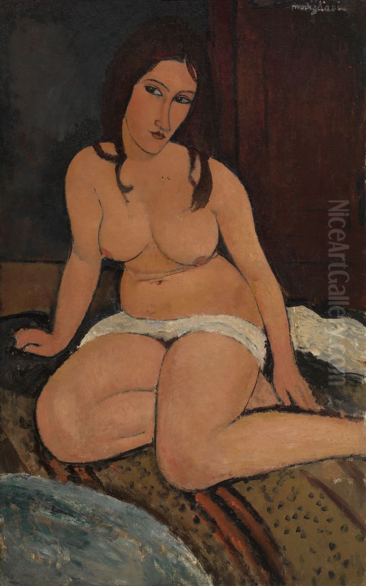 Zittend naakt Oil Painting by Amedeo Modigliani