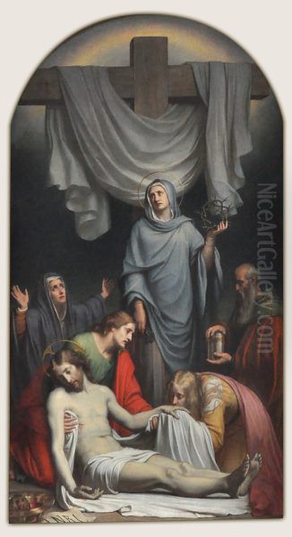 Jesus descendu de la Croix Oil Painting by Sebastien Cornu