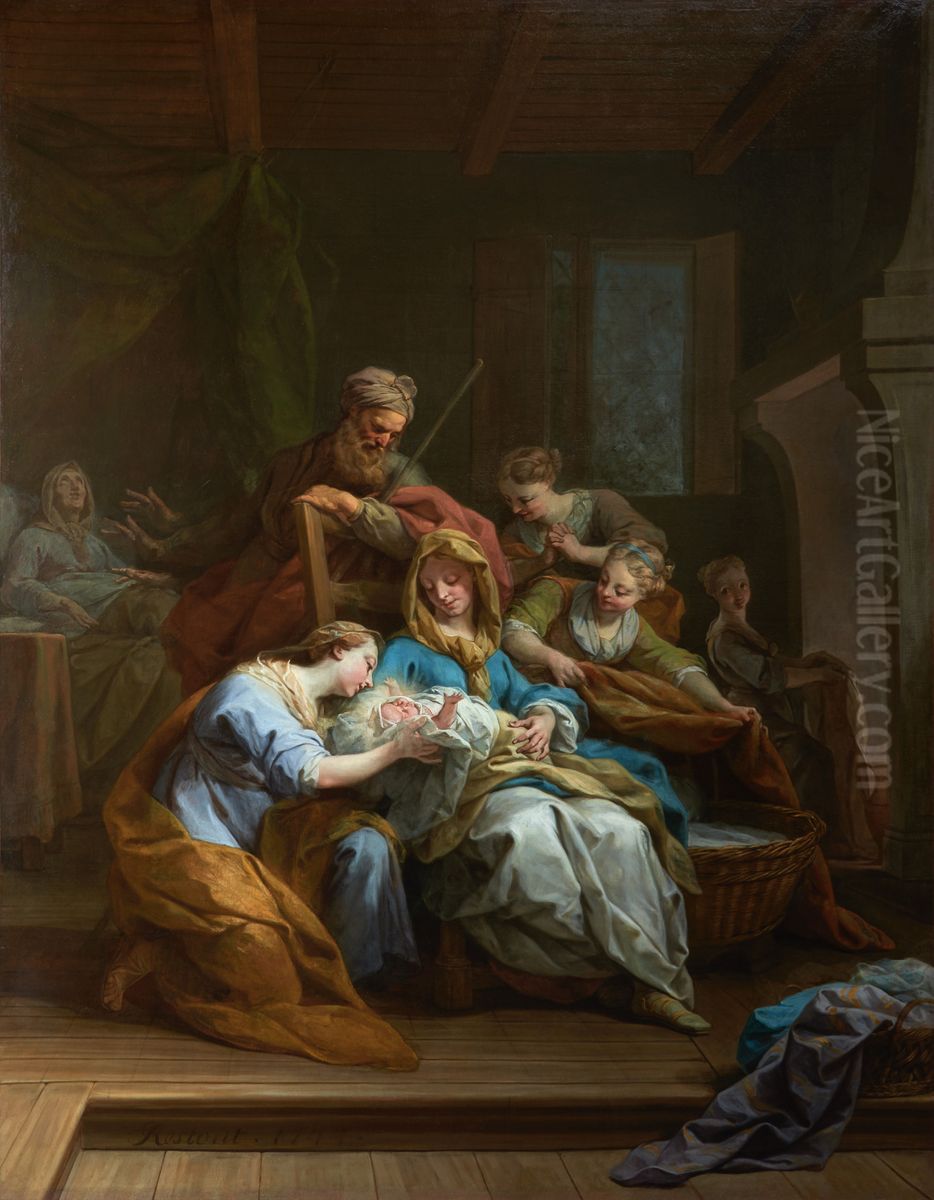 La Nativite de la Vierge Oil Painting by Jean Restout
