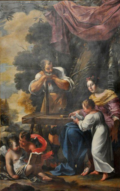 L'Education de l'Enfant Jesus Oil Painting by Simon Vouet