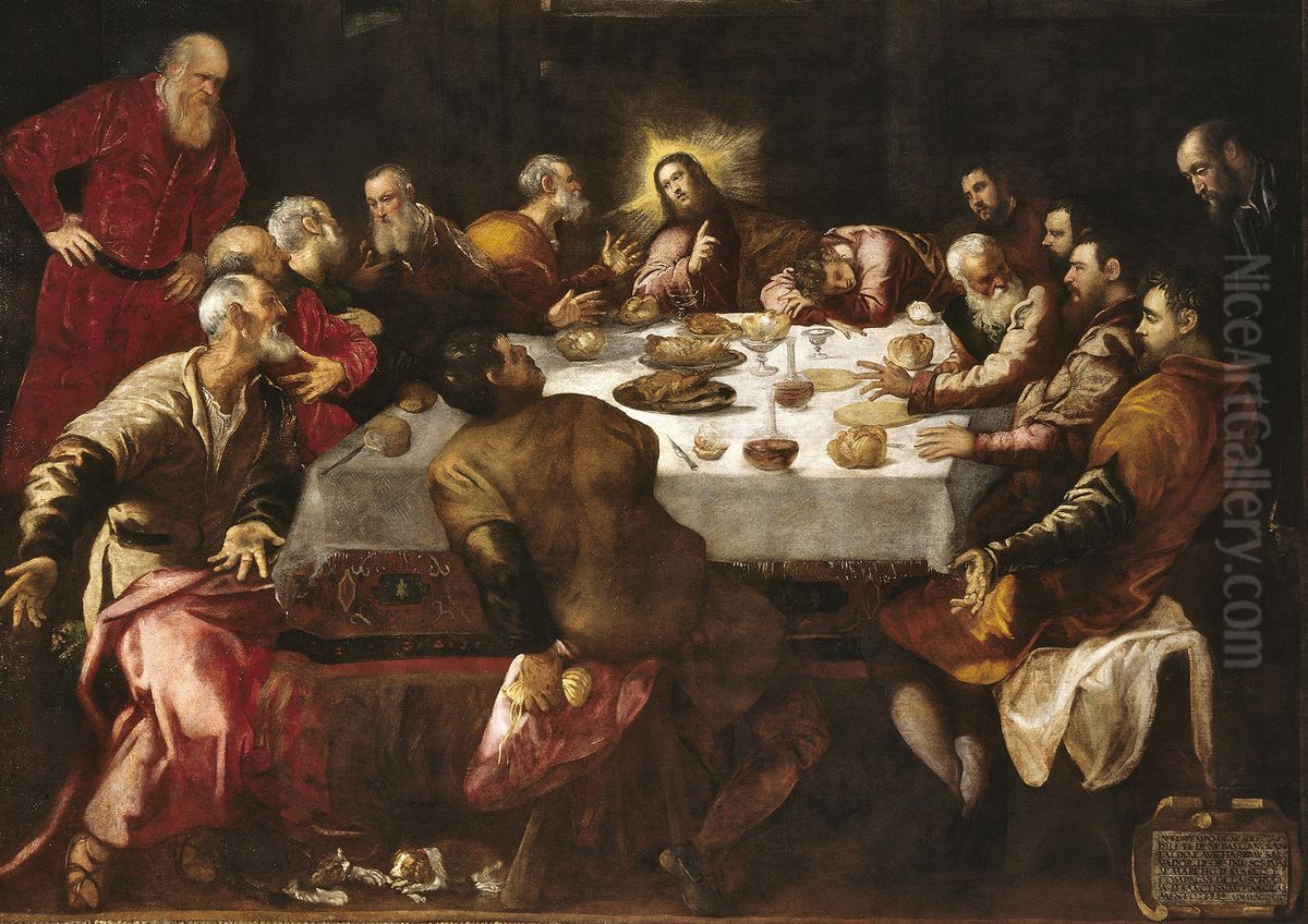 The Last Supper Oil Painting by Jacopo Tintoretto