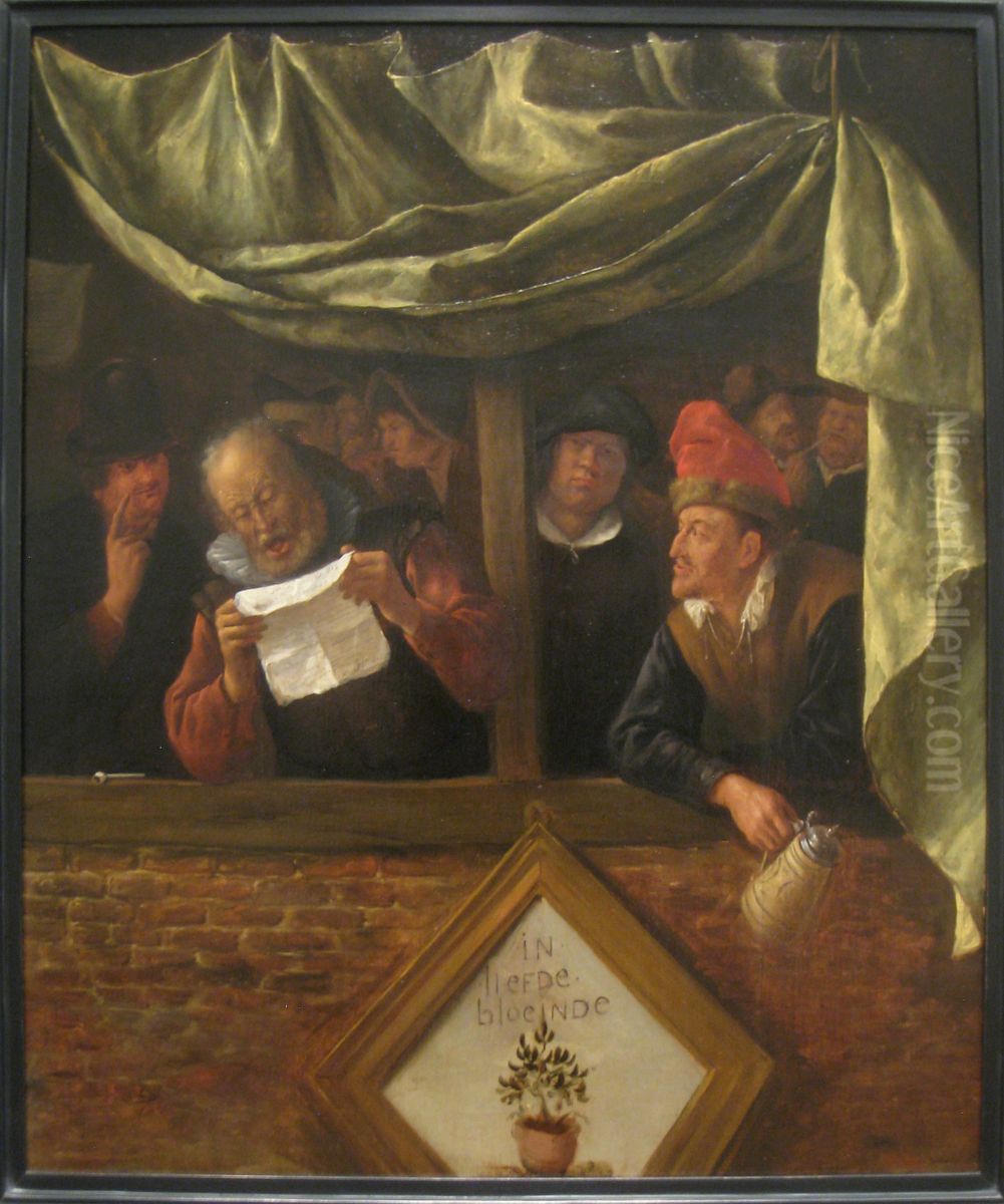 The Rhetoricians Oil Painting by Jan Steen