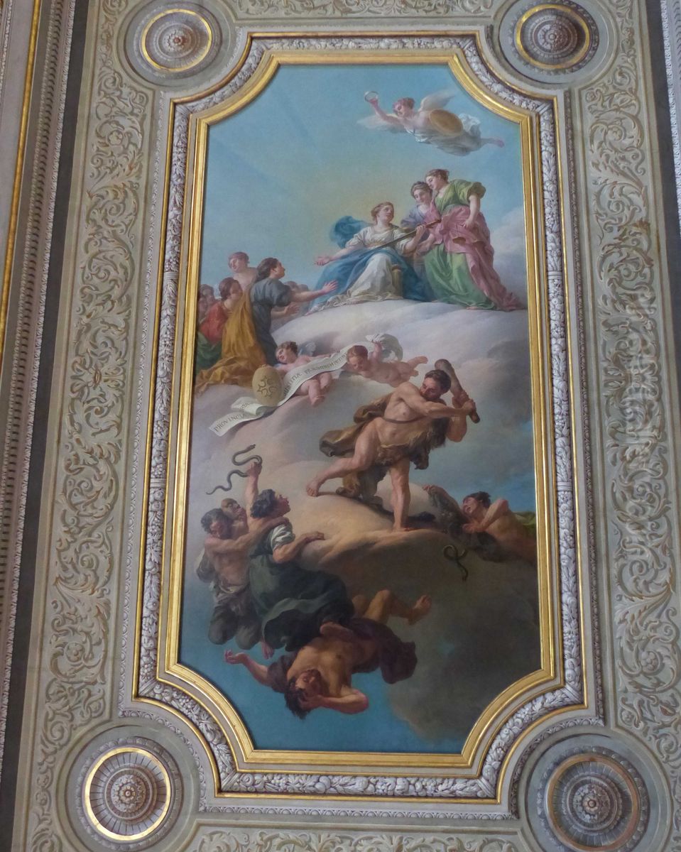 Province du Languedoc se mettant sous la protection de la Justice Oil Painting by Joseph-Marie Vien