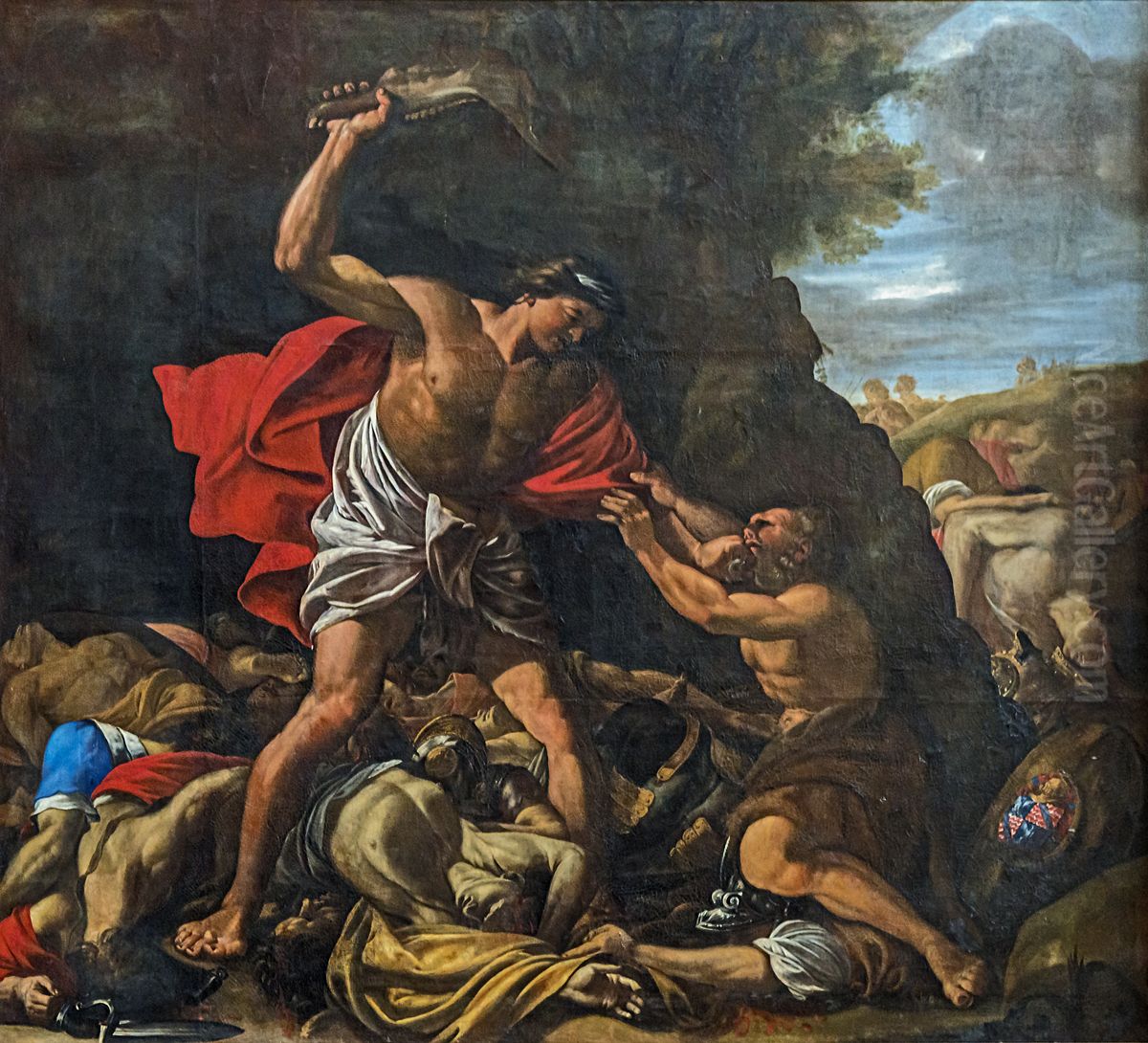 Samson massacrant les Philistins Oil Painting by Hilaire Pader