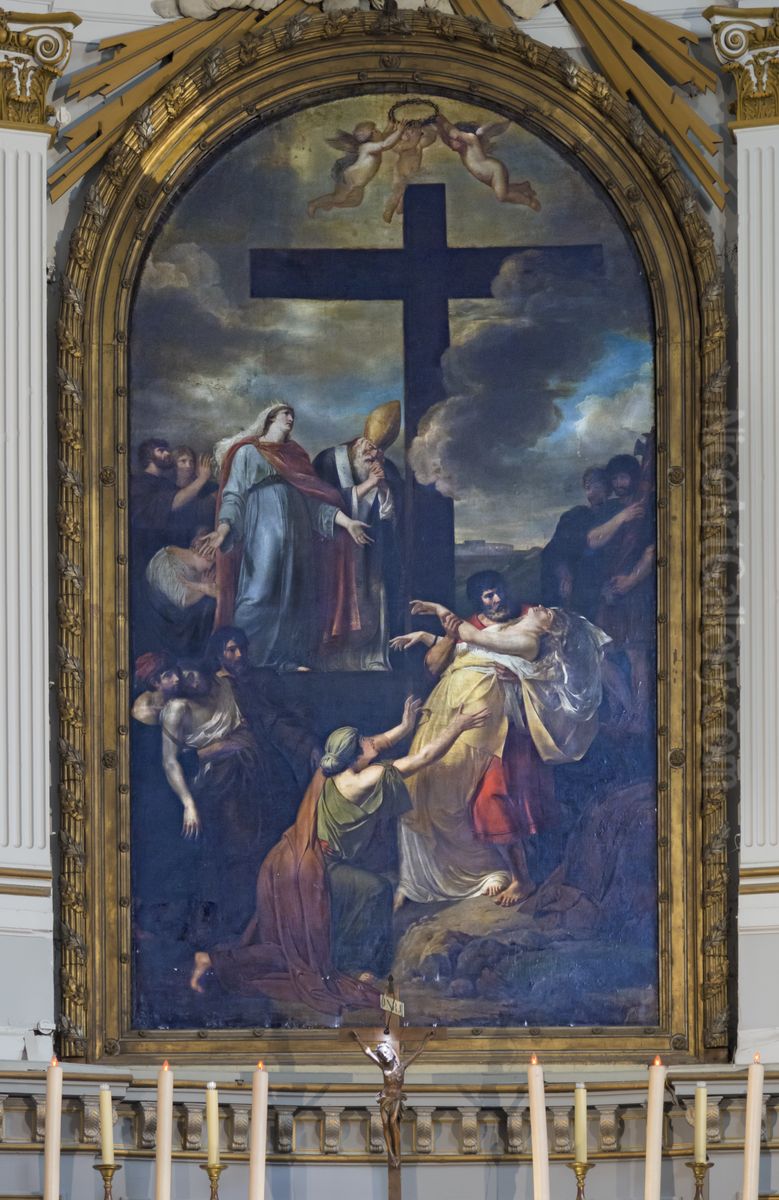 Allegory of the Cross Oil Painting by Guillaume Guillon-Lethiere