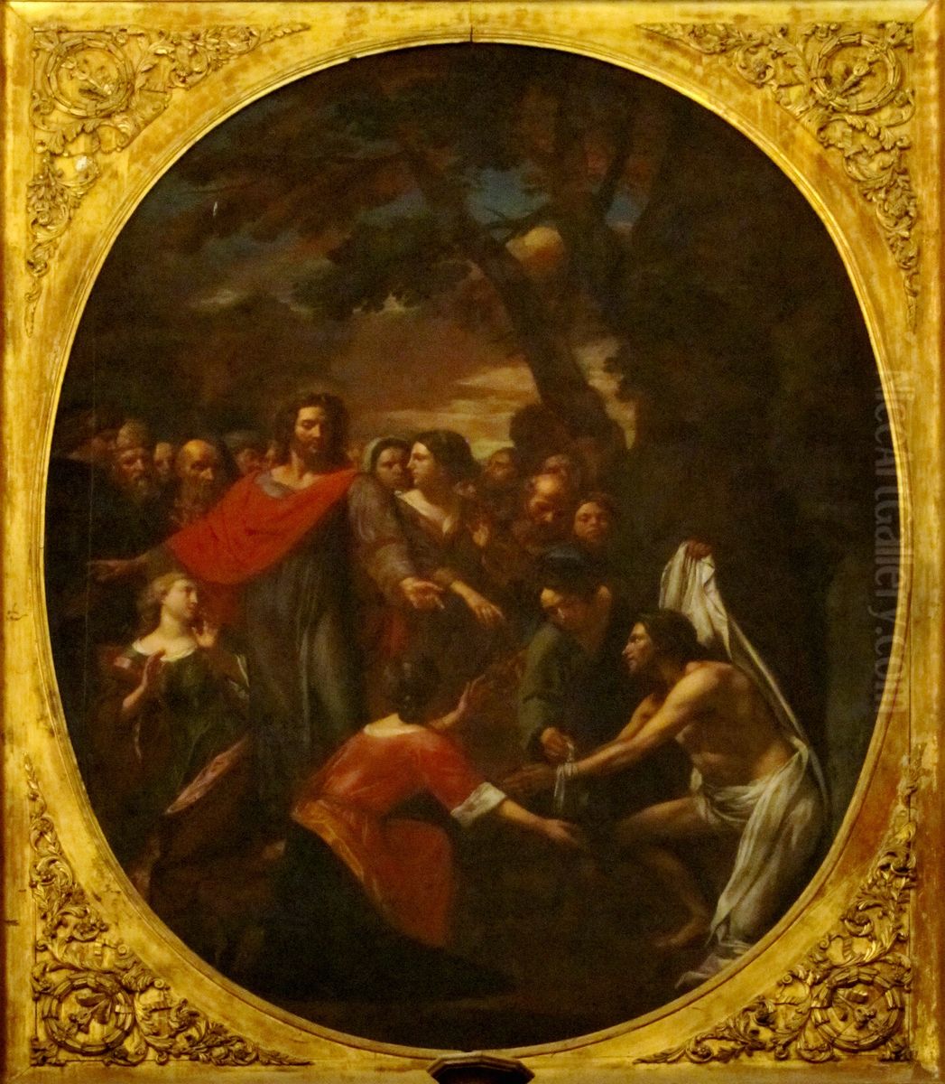 la Resurrection de Lazare Oil Painting by Jacob van Oost the Younger