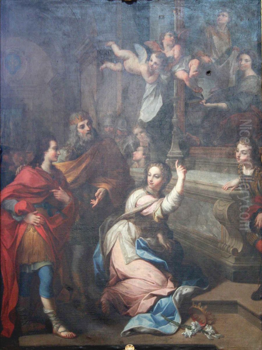 Sainte Cunegonde et Sainte Cecile by Pierre Parrocel Oil Painting by Pierre Parrocel