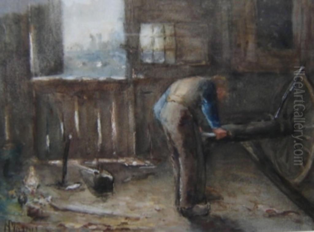 The Wagoneer Oil Painting by Grada Hermina Marius