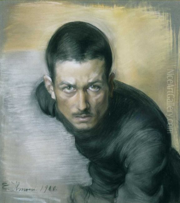 Self-portrait Oil Painting by Einar Ilmoni