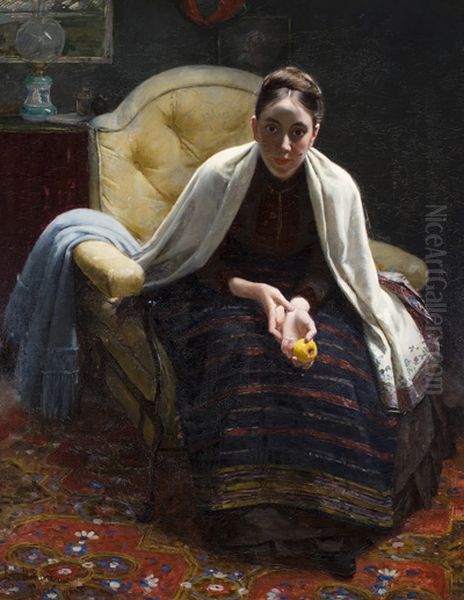 Hilma Westerholmin muotokuva Oil Painting by Elin Danielson-Gambogi