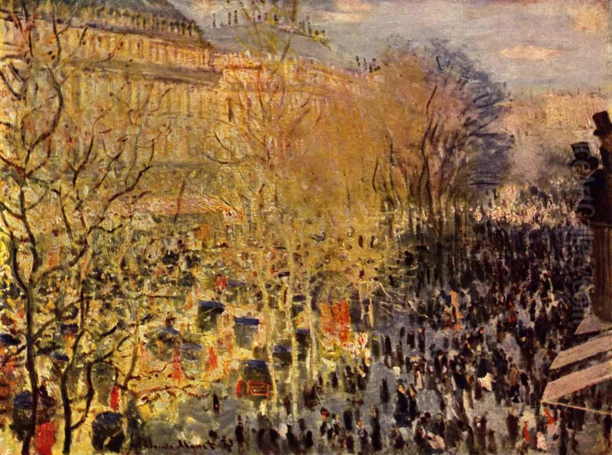 Boulevard des Capucines in Paris Oil Painting by Claude Oscar Monet
