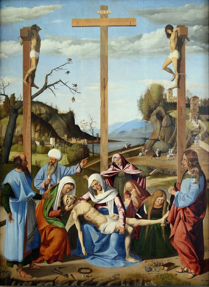 The lamentation over the dead Christ Oil Painting by Marco Basaiti